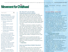 Tablet Screenshot of movementforchildhood.com